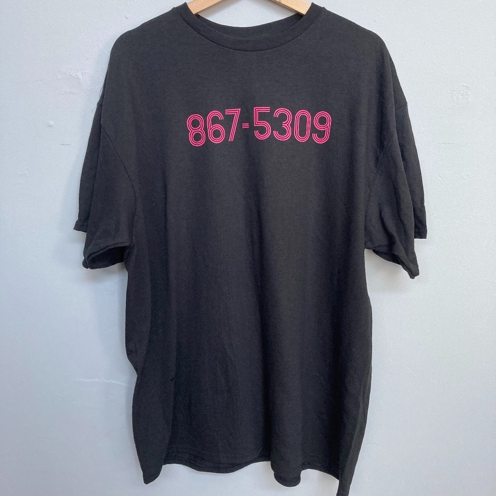 867-5309 Song Graphic Tee Men's XL Black